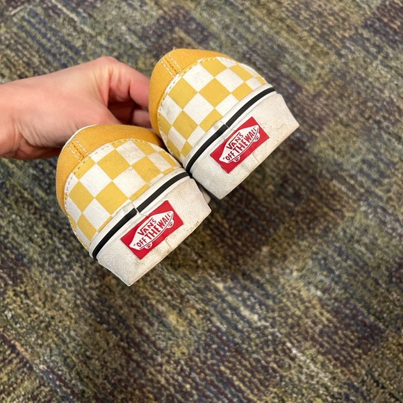 Vans checkered slip on yellow women’s 7 men’s 5.5 - Picture 3 of 5